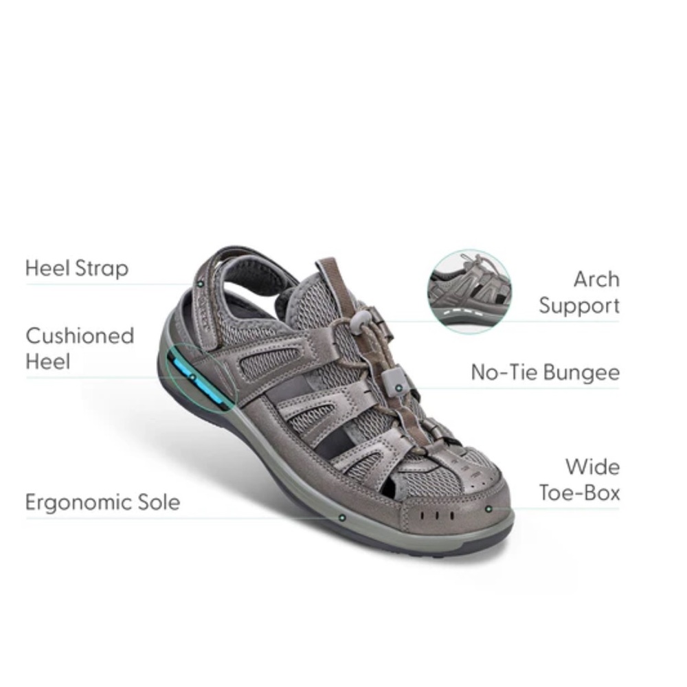 Orthofeet Women's Orthopedic Soft Microfiber Verona Sandals size 9.5 - Picture 6 of 14